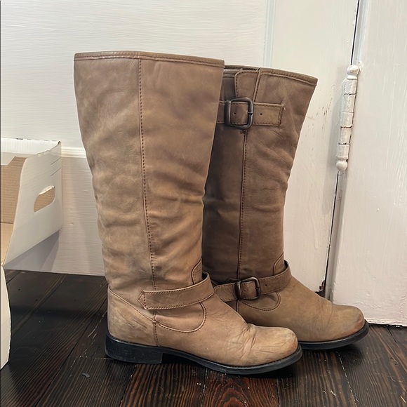 Aldo Brendal Brown Leather Knee-High Boots - Picture 1 of 10